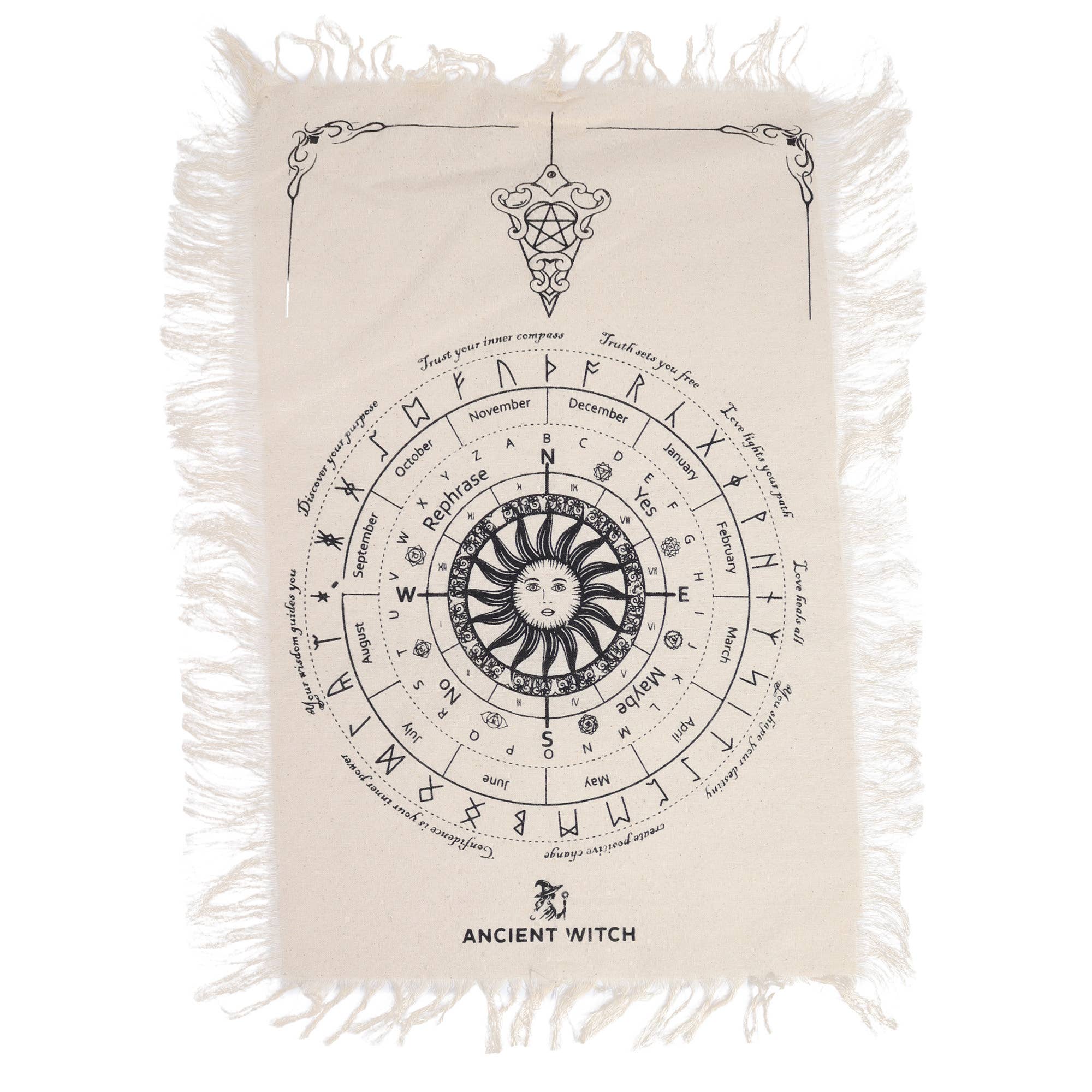 Ancient Wisdom - Wholesale Tablecloth - Ancient Witch Pendulum Divination Cloth11