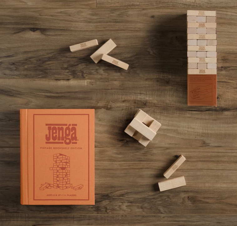 WS Game Company - Wholesale Stacking Game - Jenga Vintage Bookshelf Edition4