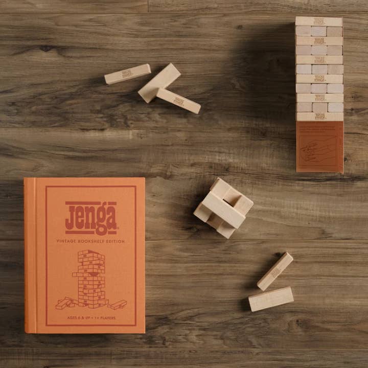 WS Game Company - Wholesale Stacking Game - Jenga Vintage Bookshelf Edition4