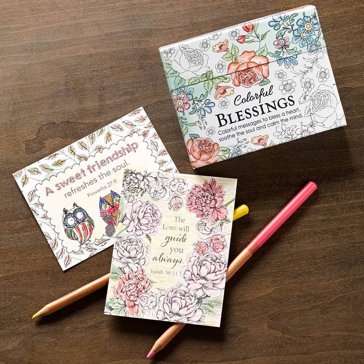 Christian Art Gifts - Wholesale Display Book - Coloring Cards Boxed Colorful Blessings6