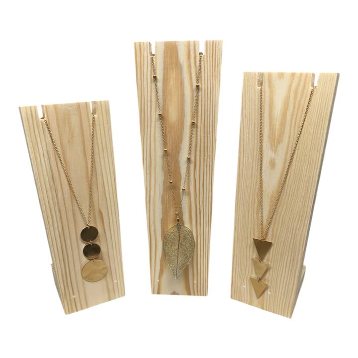 Saw It Loved It – wholesale Jewellery stand & display – Wooden Necklace Display - Individual or set of 35