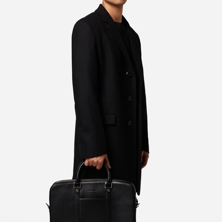 black Classic men's leather bag/Henrik for wholesale on Faire2