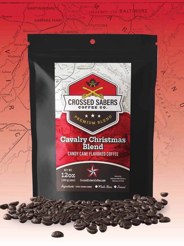 Cavalry Christmas for wholesale by Crossed Sabers Coffee