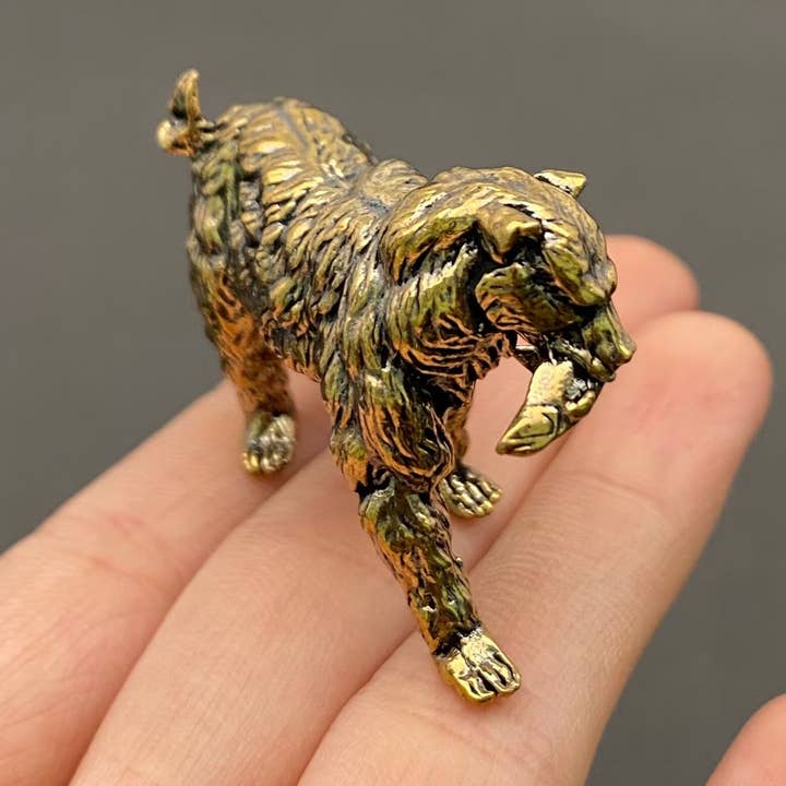 Decoração de Ornamentos de Secretária de Urso Polar em Latão por atacado de Mio Queena