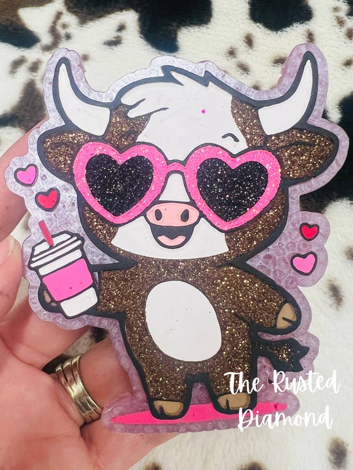 Cute Coffee Cow Freshie for wholesale by The Rusted Diamond