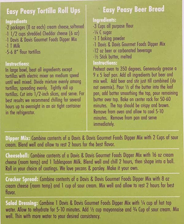 Davis & Davis Gourmet Foods - Wholesale Dip - Pimento Cheese Dip Mix2