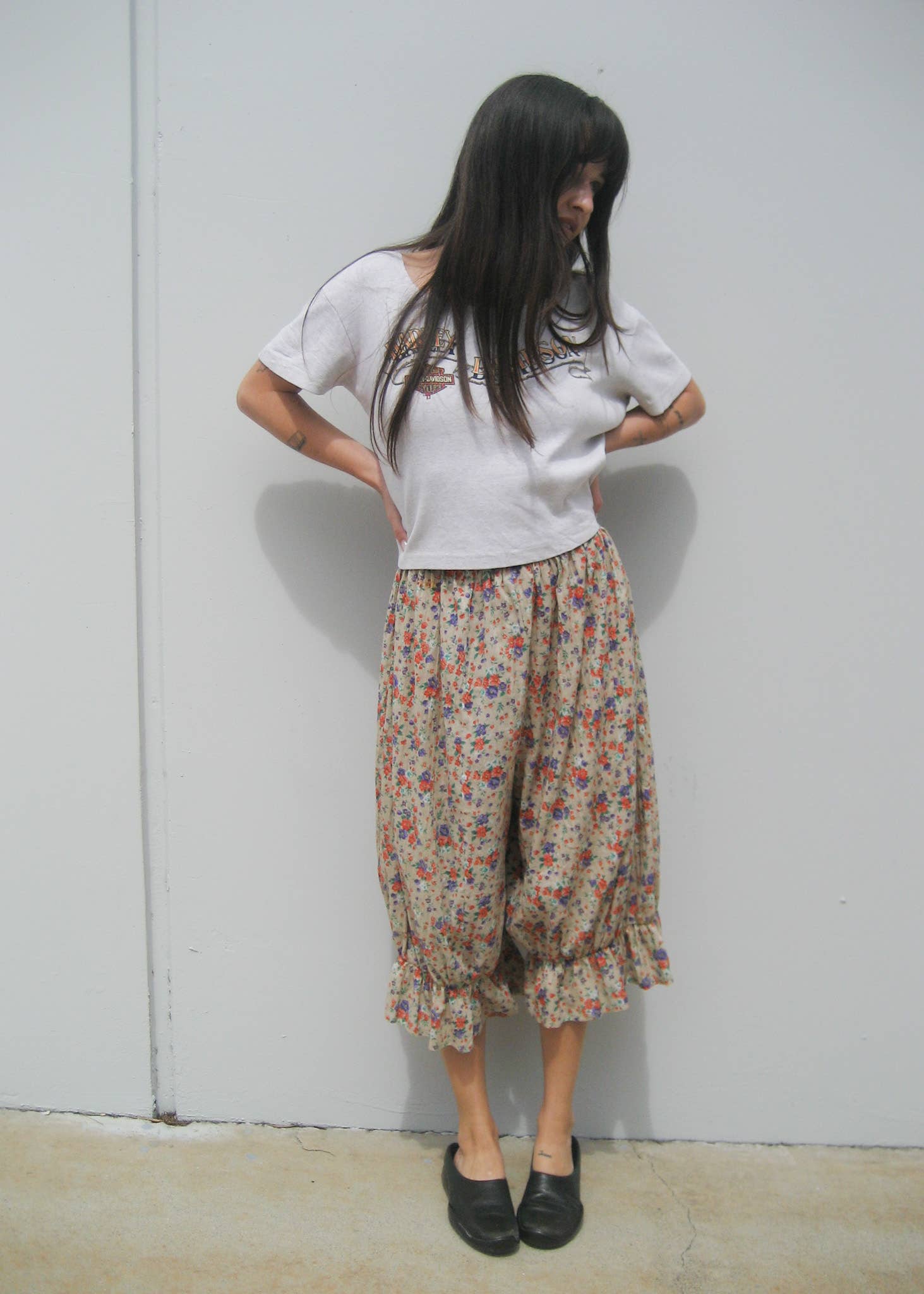 American Recycled Clothing – Calças de treino/corrida casuais – Mulher por atacado – Conjunto de Bermudas Midi em Gaze2