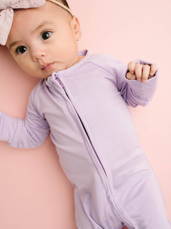Little One Shop - Wholesale Sleepsuit - Baby - Lilac Bamboo Sleeper4