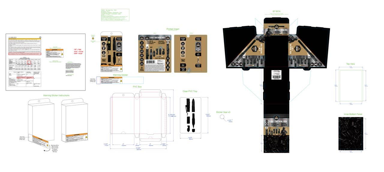 Novelty Brands - Wholesale Pen - Tac Gear 6-In-1 Tactical Multi-Tool LED Pen - 6/Display5