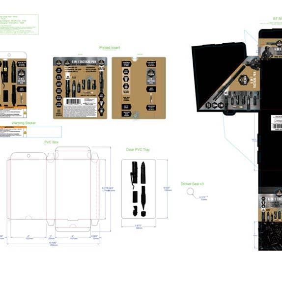 Novelty Brands - Wholesale Pen - Tac Gear 6-In-1 Tactical Multi-Tool LED Pen - 6/Display5