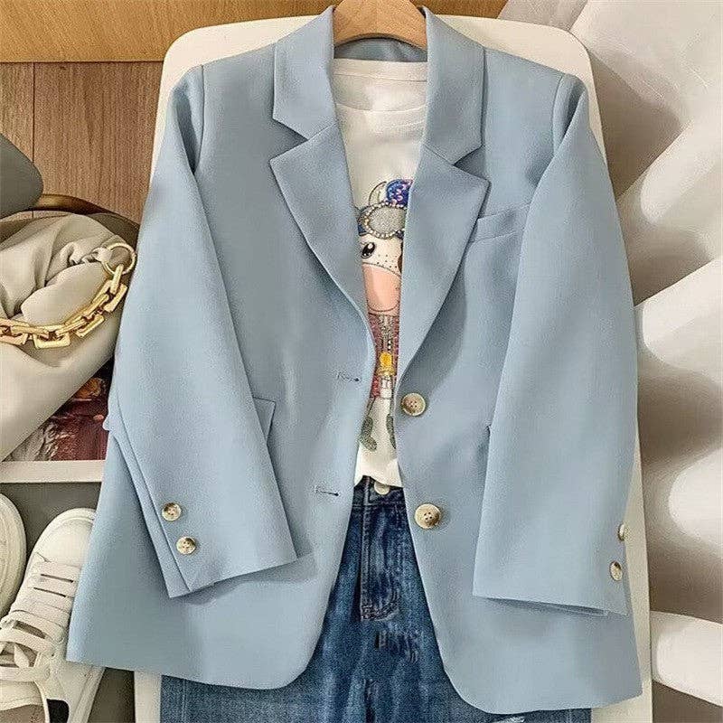 Plush Looks - Wholesale Suit Jacket - Women's - Stylish Solid Color Women's Fashion Suit Jacket3