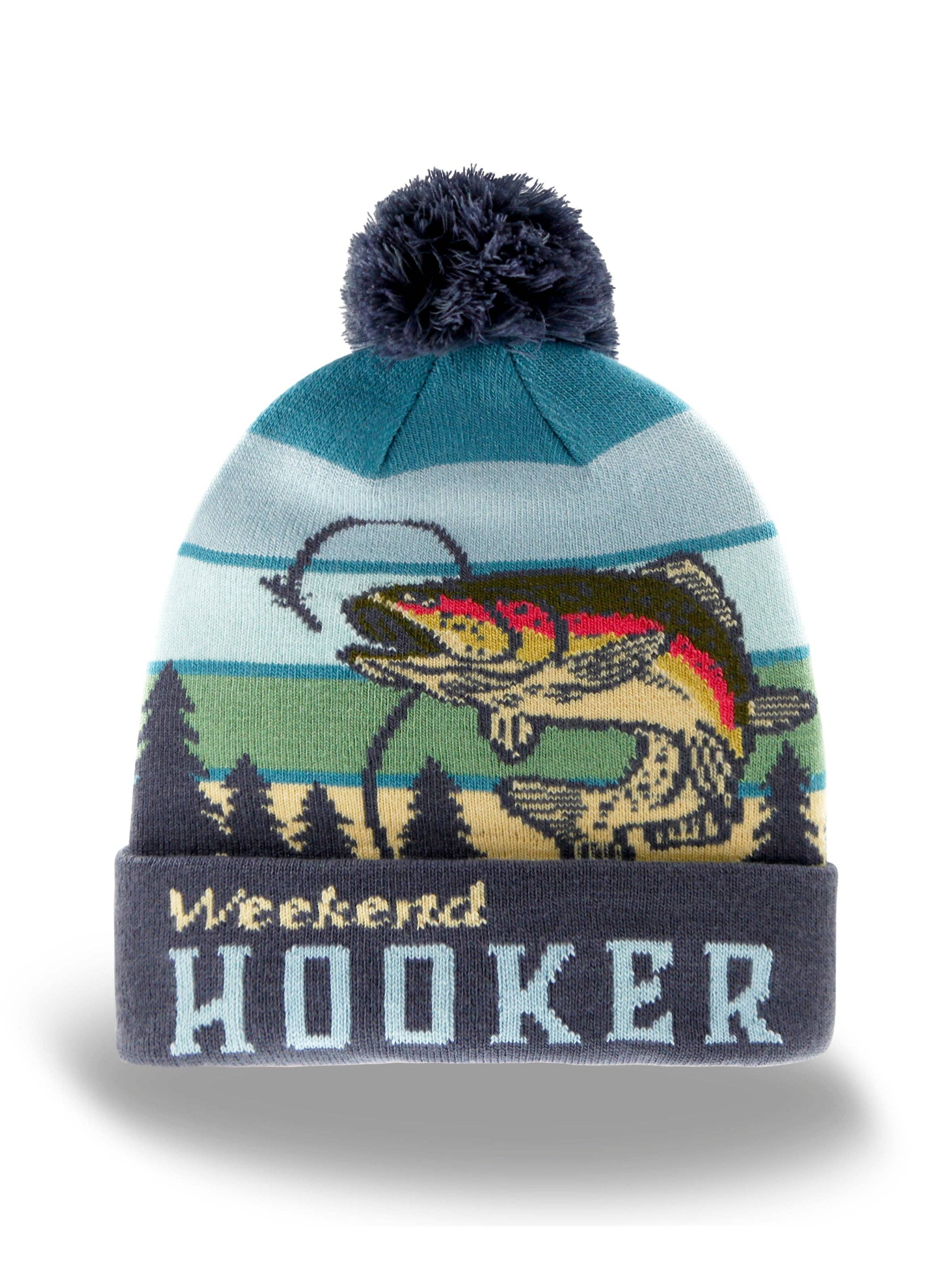 Northern Icons Creations INC - Wholesale Beanie - Unisex - Weekend Hooker Fishing Beanie Hat with Pom Pom Outdoor Winter Knit Cap1