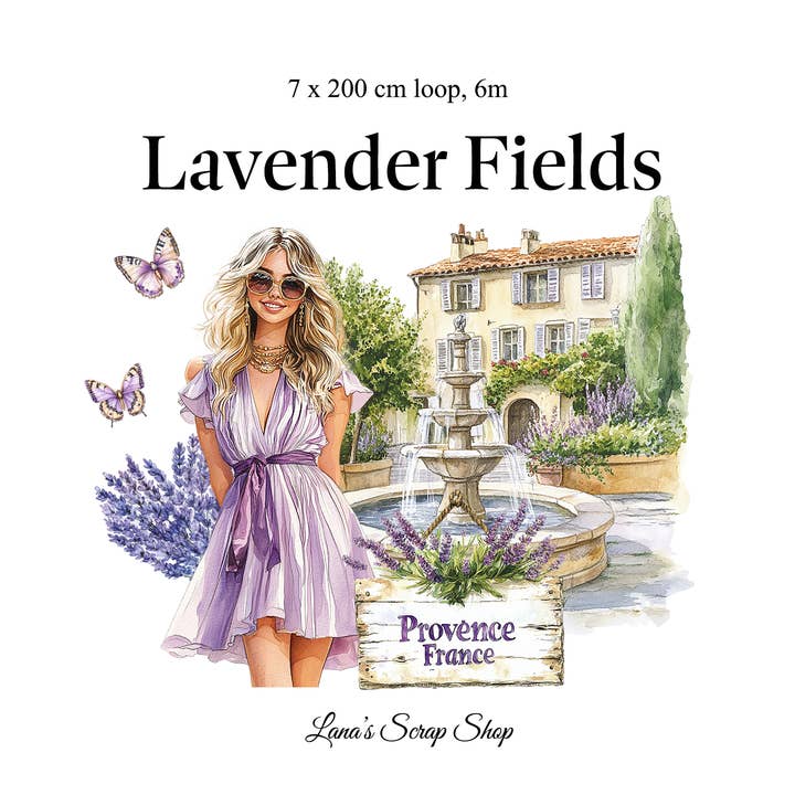 Lavendelfelder - PET-Band für den Großhandel von Lana's Scrap Shop