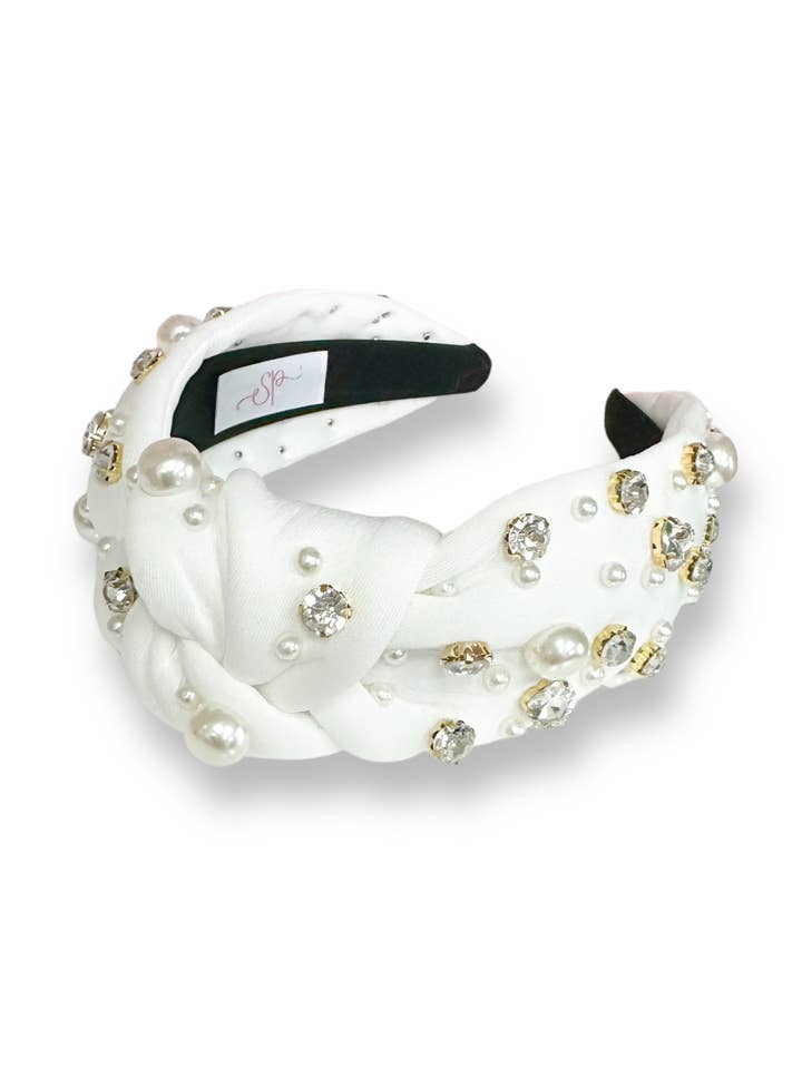 Bandolete Branco c/ Pérolas e Cristais - 3 Pk por atacado de The Sandy Pearls