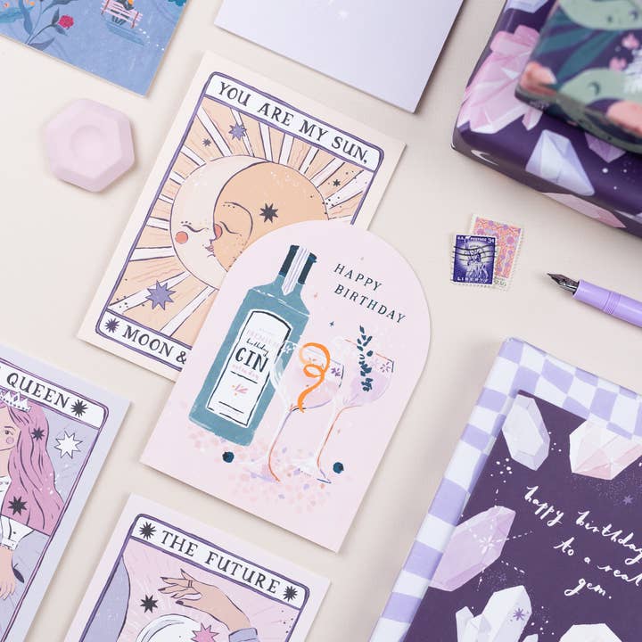 Sister Paper Co. - Wholesale Birthday Card - Happy Birthday Gin Card | Birthday Cards | Cocktail Card