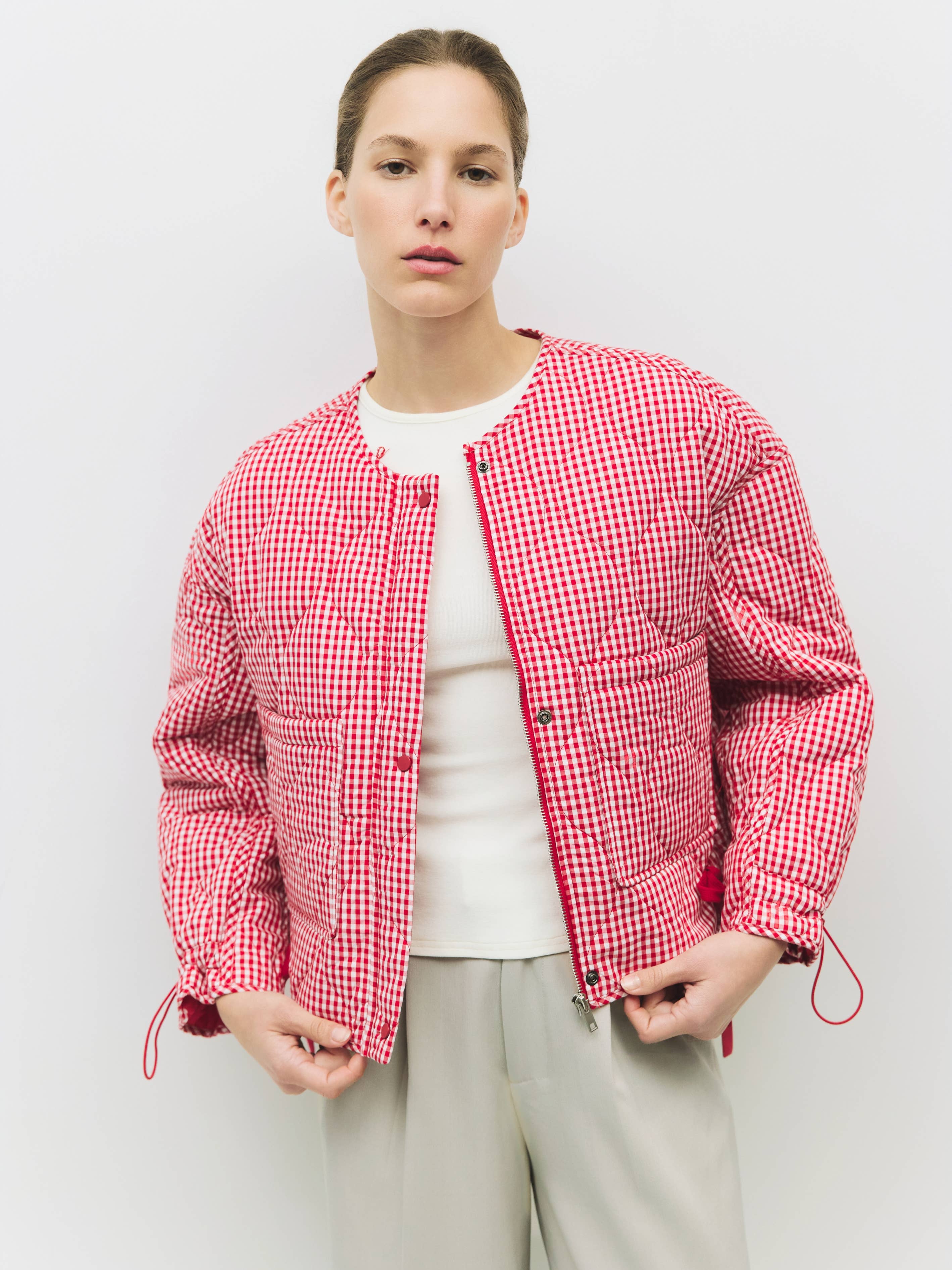 MOD REF - Wholesale Jacket - Women's - The Rochelle Jacket | Women's Quilted Gingham Jacket

15