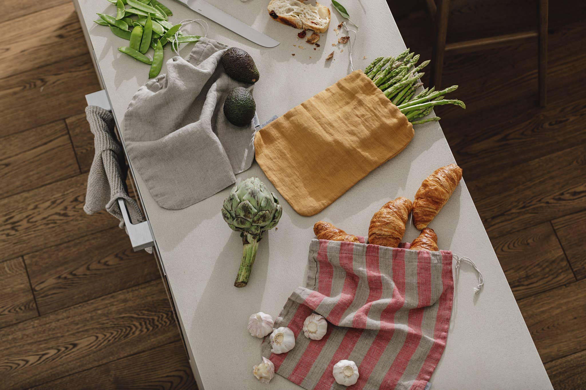 dodesign – wholesale Livsmedelsförvaring omslag/väska – Bröd-påsar i 100 % linne / Naturlig / Small9