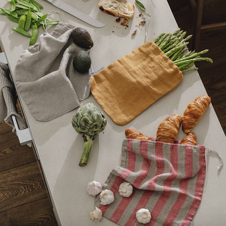 dodesign – wholesale Livsmedelsförvaring omslag/väska – Bröd-påsar i 100 % linne / Naturlig / Small9