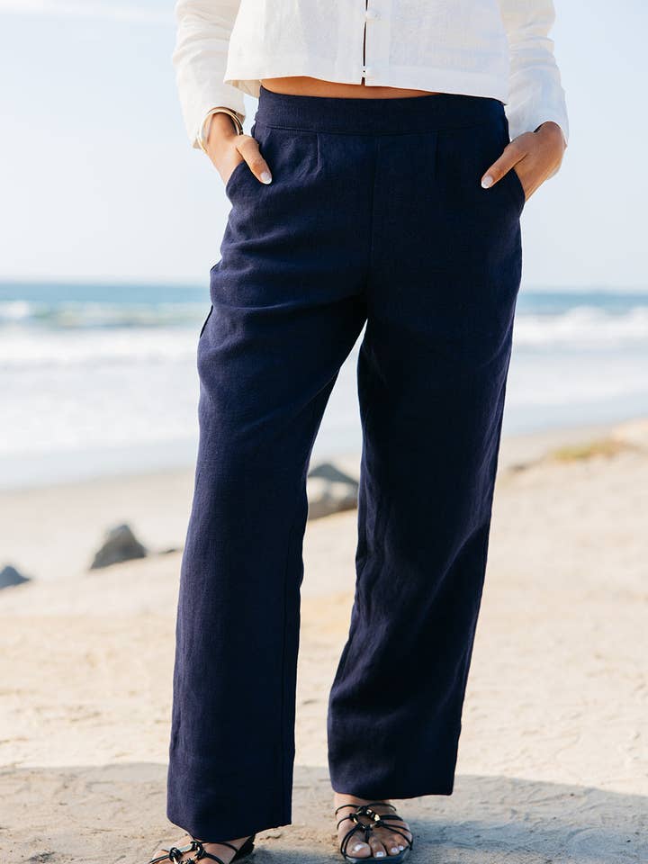 ISLA & SAIGE - Wholesale Pants - Women's - Lauren Linen Pant3