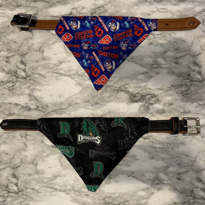 Reversible Collar Loop Pet Bandana Dayton for wholesale by Kase Wear