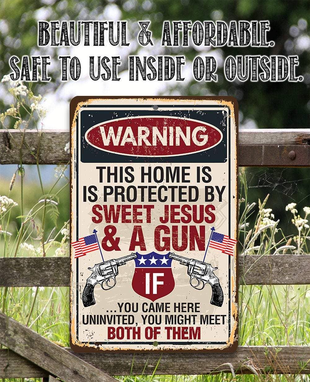 Lone Star Art Metal Signs - Wholesale Sign - Inspirational Sign | Sweet Jesus And A Gun3