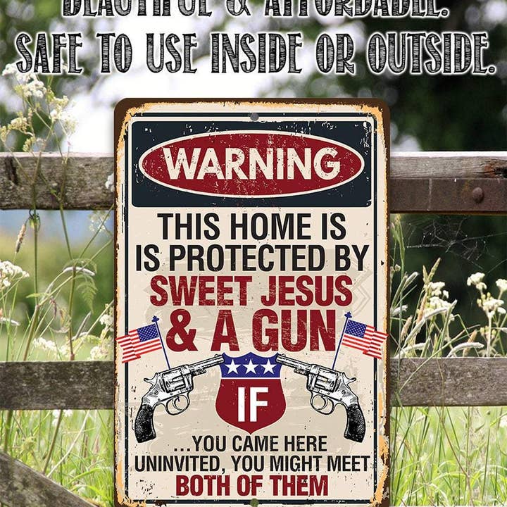 Lone Star Art Metal Signs - Wholesale Sign - Inspirational Sign | Sweet Jesus And A Gun3