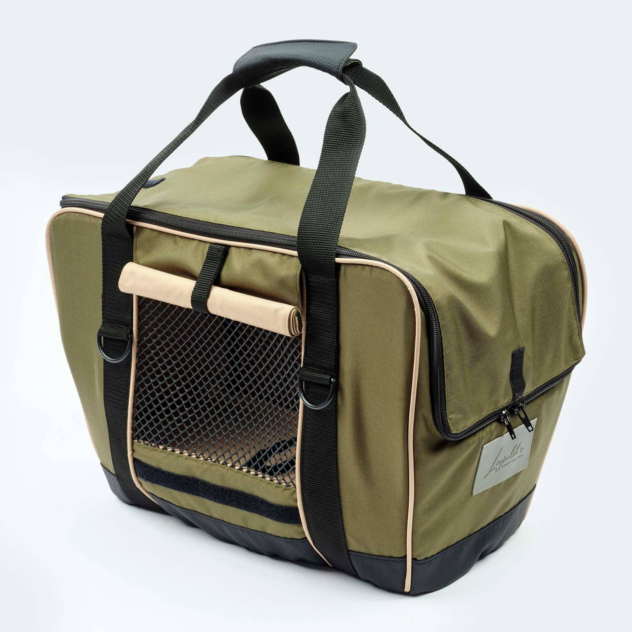 ​​Leopold's Finest for dogs - Wholesale Pet Carrier - Dog - Bicycle bag for dogs olive8