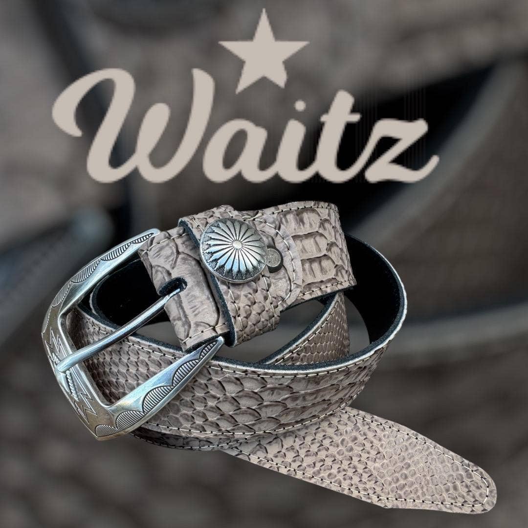 WAITZ – wholesale Belt – Women's – Labelle light taupe snake fashion belt0