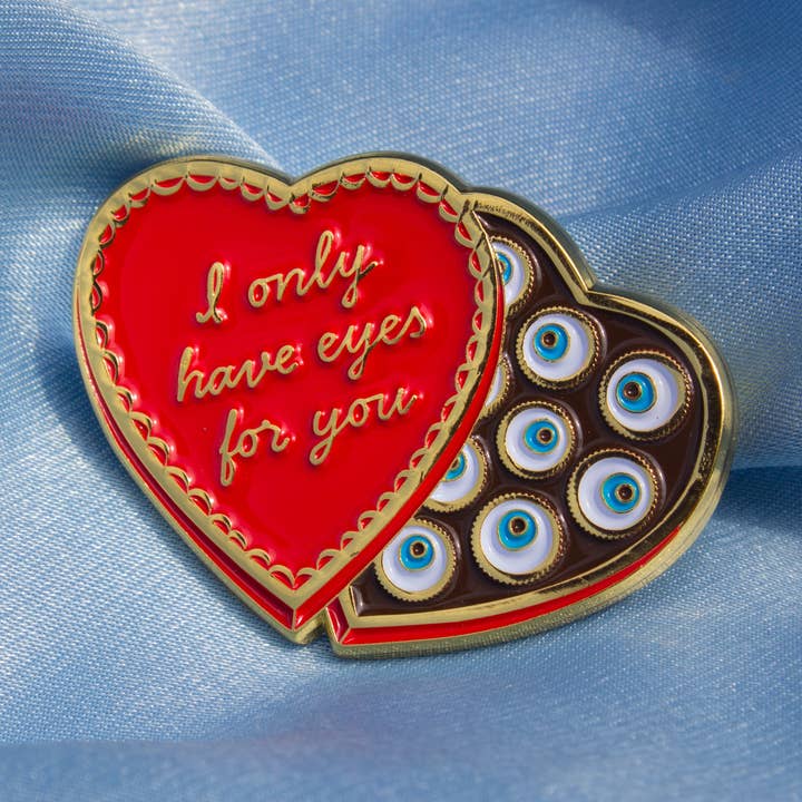 I Only Have Eyes for You enamel pin for wholesale by Mink