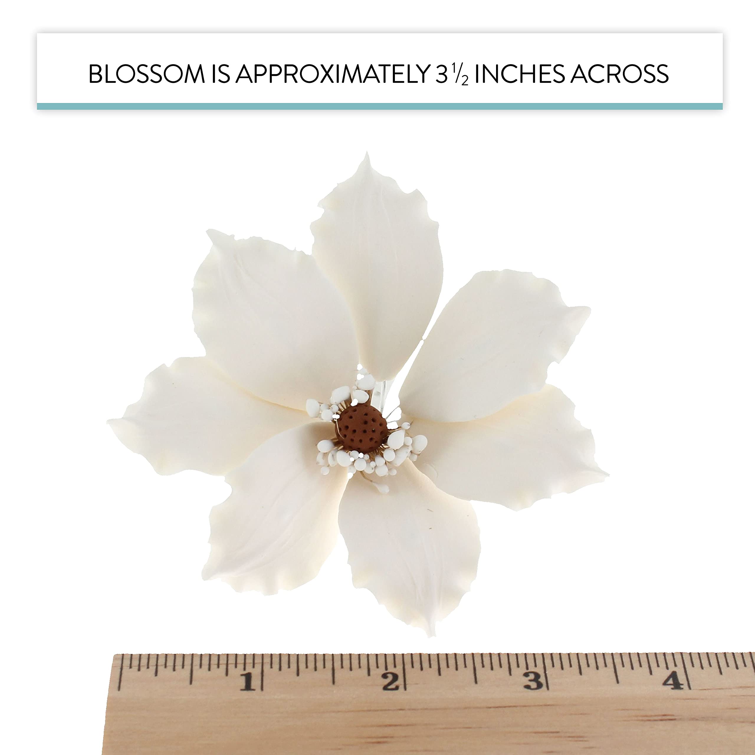 Global Sugar Art - Vendita all'ingrosso Topper per torte/cupcake - Fiori di Clematide in Pasta di Zucchero per Torte di Global Sugar Art, Bianchi, Confezione da 36