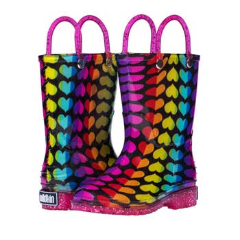Rainbow Hearts Rain Boots Size 12 Faire Com Rainbow Hearts Rain Boots Size 12 Faire Com