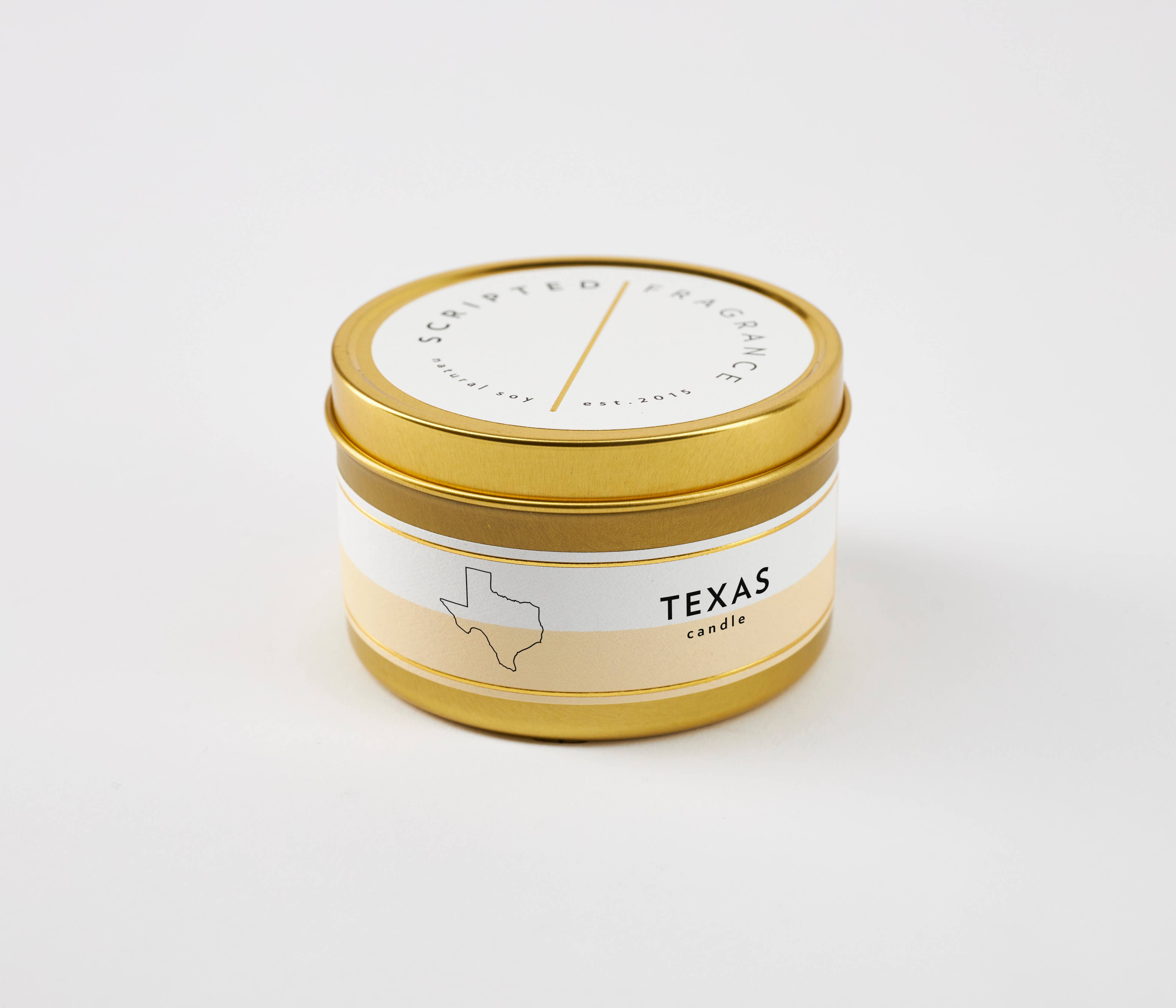 Scripted Fragrance - Wholesale Jar/Filled Candle - Texas State Soy Candle1