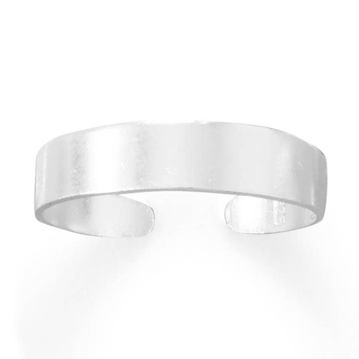 Anello da piede a fascia piatta da 4 mm per la vendita all'ingrosso da parte di Silver Stars Collection