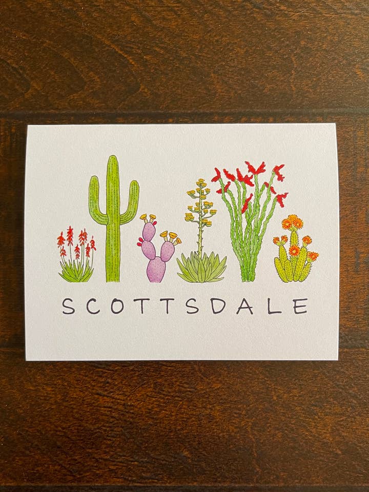 Carte de vœux Scottsdale Flora pour la vente par Brushes and Boots
