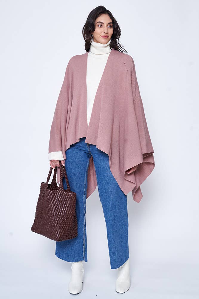 Hana - Venta al por mayor Poncho - Mujer - Ruana sólida con correa para el hombro72