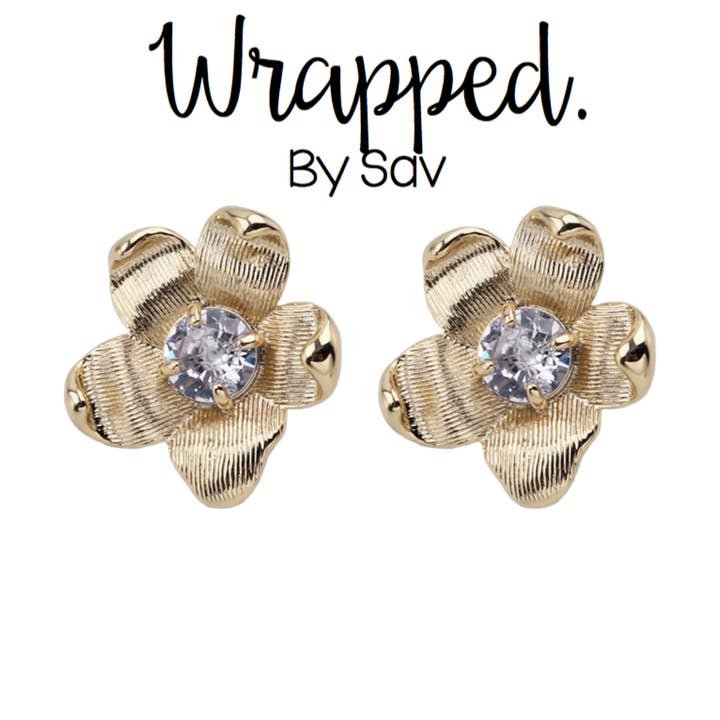 Floral Studs for wholesale by Wrapped. By Sav