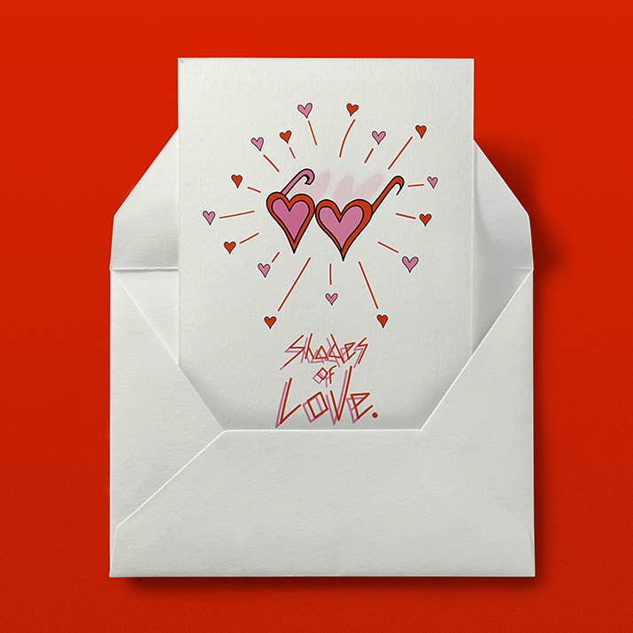 Tinten van Liefde - Mini Hartjes. Wenskaart voor wholesale door Kiki Gunn