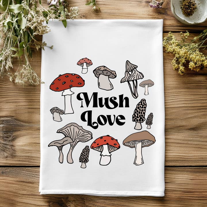 Colorful Kitchen Towels - Mush Love for wholesale by Moonlight Makers