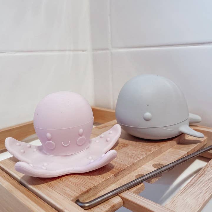 Milk Addict - Wholesale Bath Toy - Baby - Milk Addict Silicone Bath Toy - Whale & Octopus