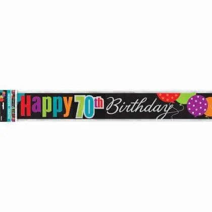 Party Expo, LLC - Wholesale Party Sign/Banner - Birthday Cheer - Happy 70th Birthday Banner1