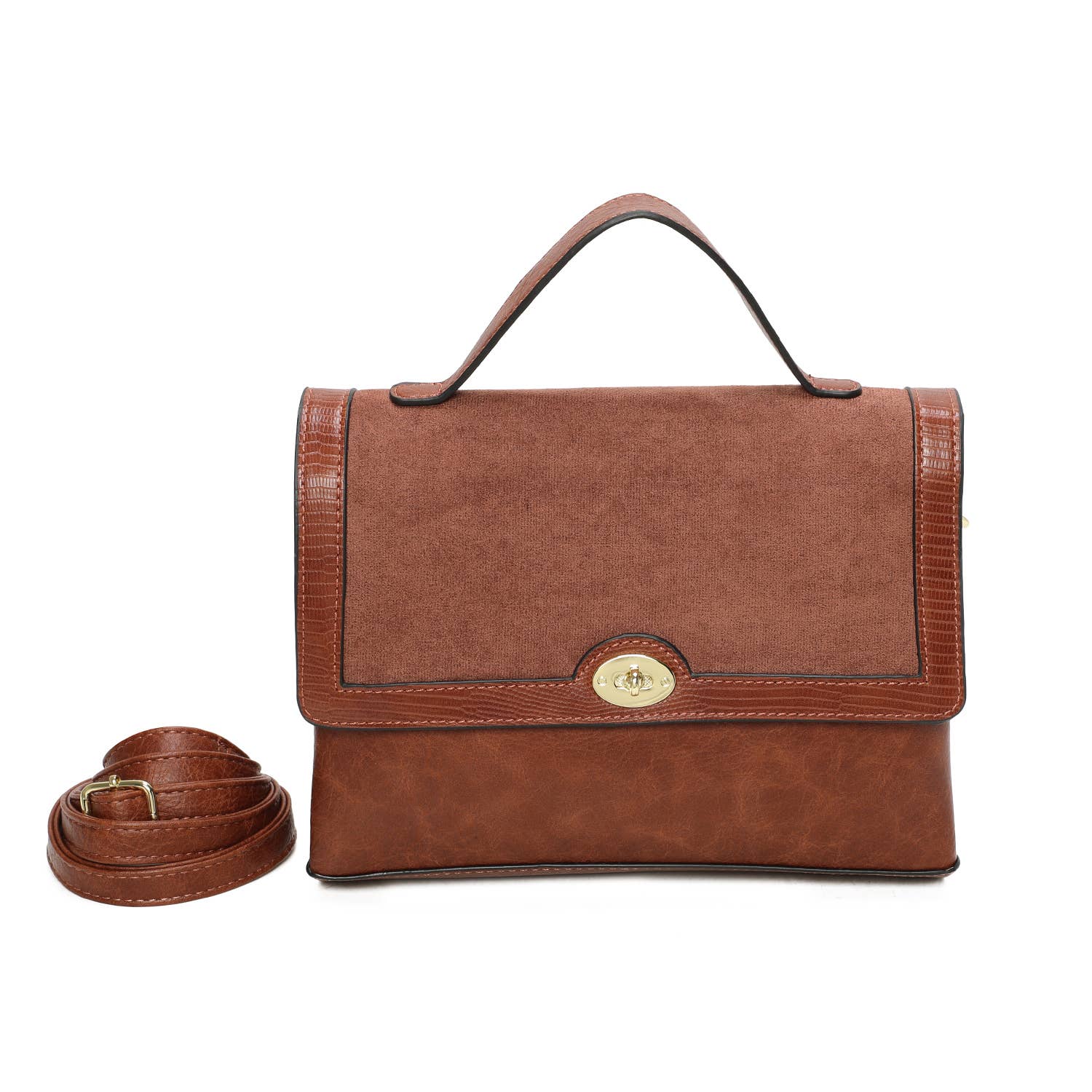 INES DELAURE - Wholesale Top Handle Bag - Women's - Handbag with 2 compartments0