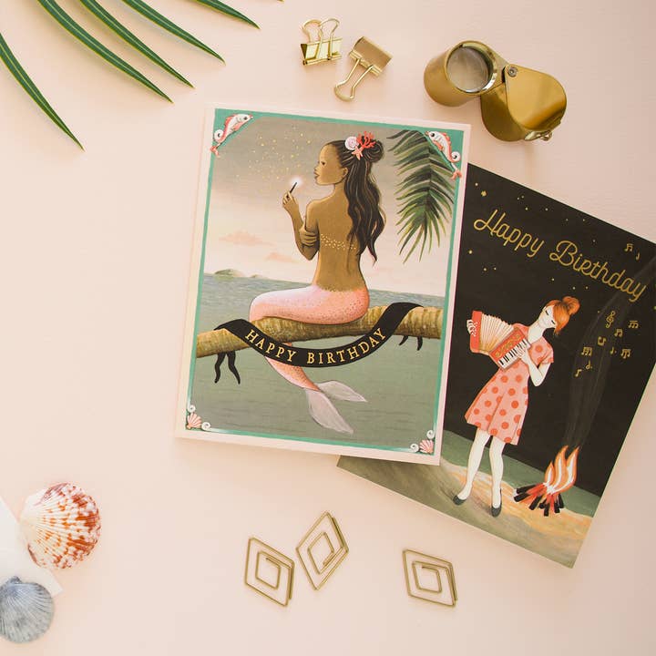 JooJoo Paper - Wholesale Birthday Card - Mermaid Birthday Greeting Card