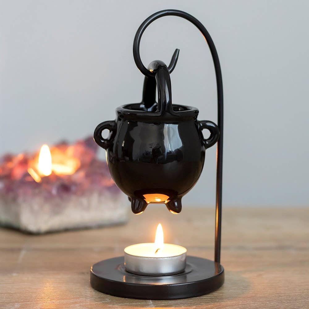 Meditation Bali Tree Of Life Black Porcelain Tea Light Oil Incense Burner Warmer 
