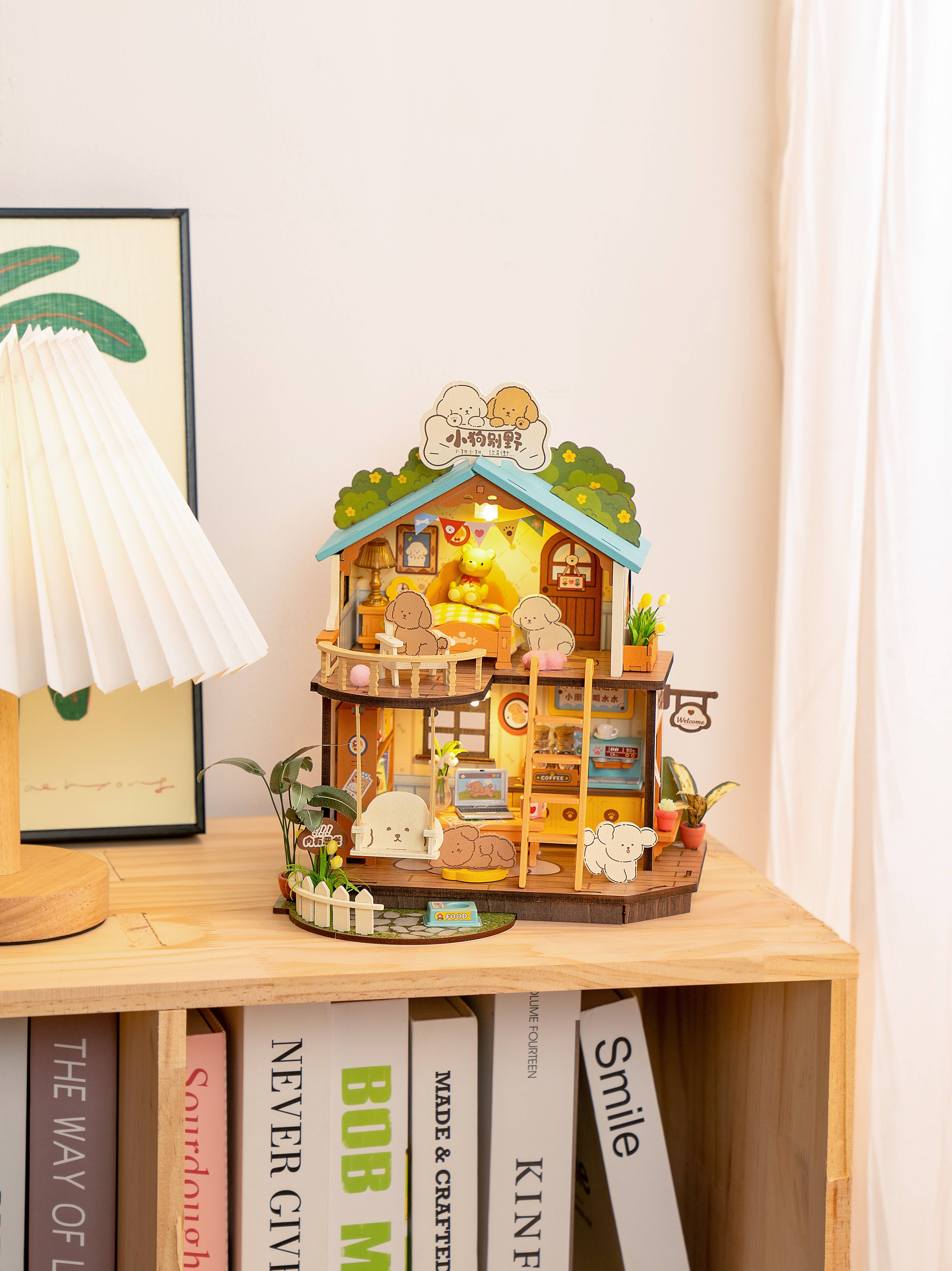 Robotime - Wholesale DIY Craft Kit - DG169 Puppy's Cozy Villa Rolife DIY Miniature House Puzzles9