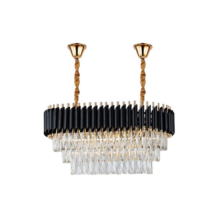 Ledsone - Wholesale Chandelier/Hanging Light - Black and Gold Hanging Crystal Chandeliers Light Fixture ~480331