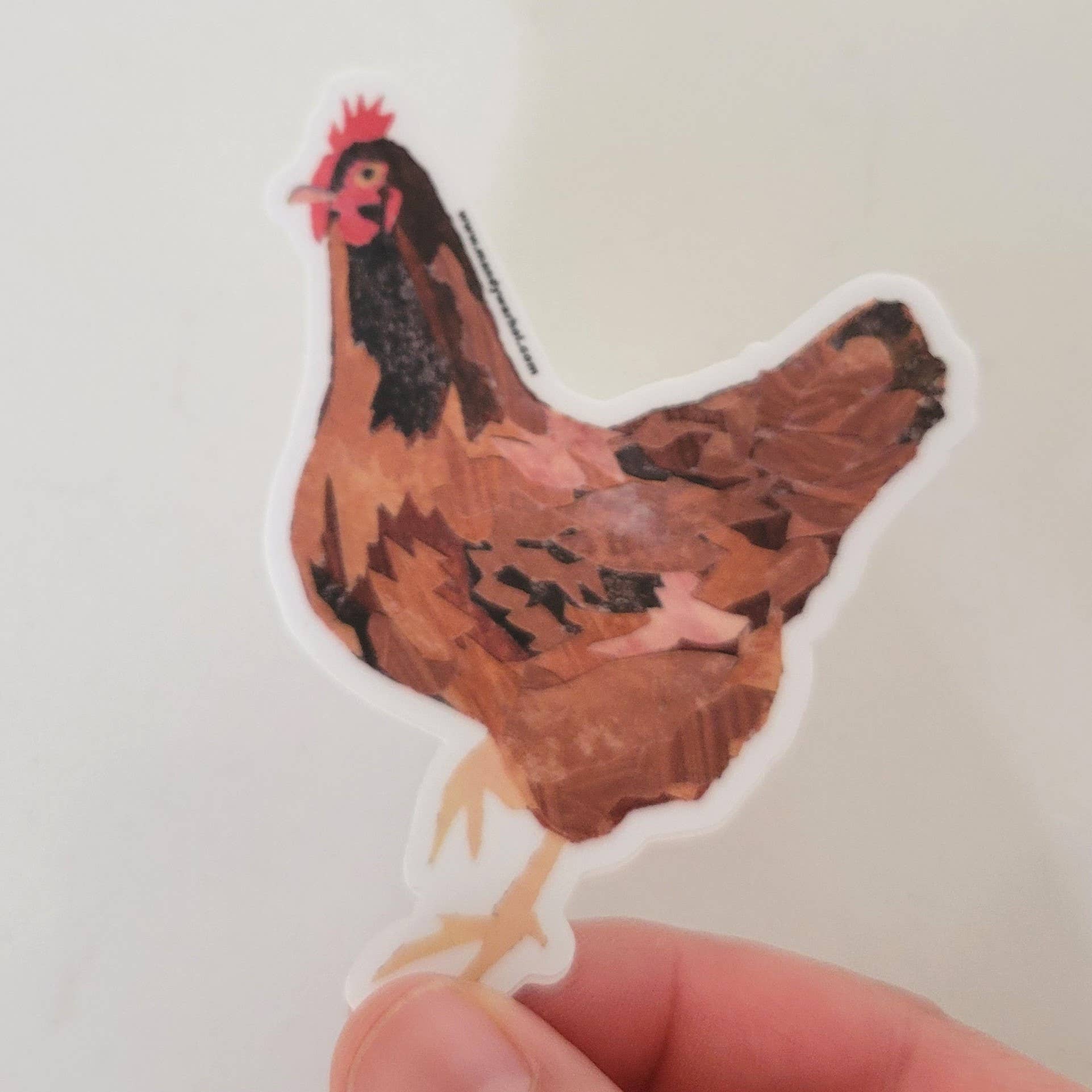 Mandy Warhol Fine Art - Wholesale Sticker - Rhode Island Red Hen Vinyl Sticker2