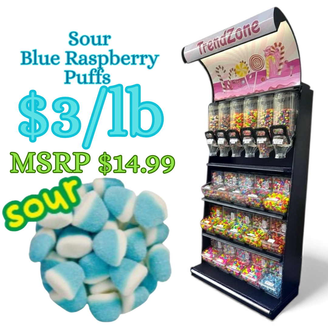 Trend Zone - Wholesale Gummy - Bulk Candy Gummies – Sour Blue Raspberry Puffs 0