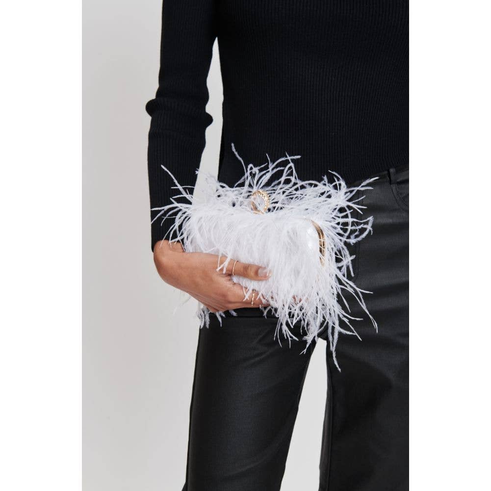 Moda Luxe - Wholesale Clutch Bag - Women's - Harlow Feather Evening Bag6