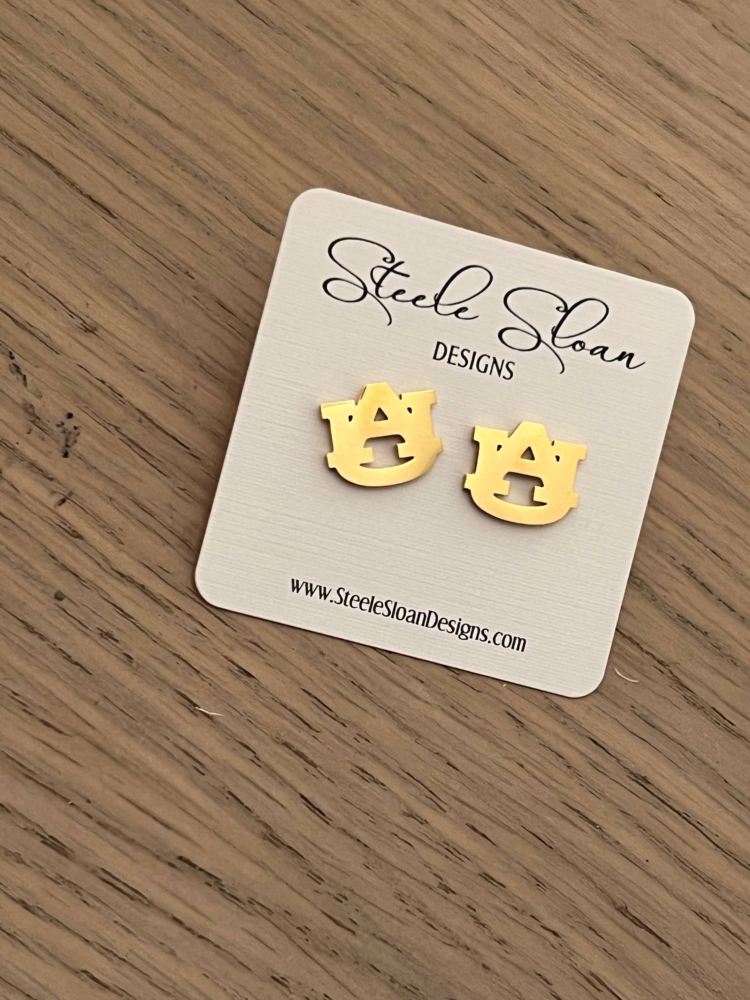 Steele Sloan Designs - Wholesale Stud/Post Earrings - Classic Auburn Gold Stud Earrings- PERFECT Auburn Gift