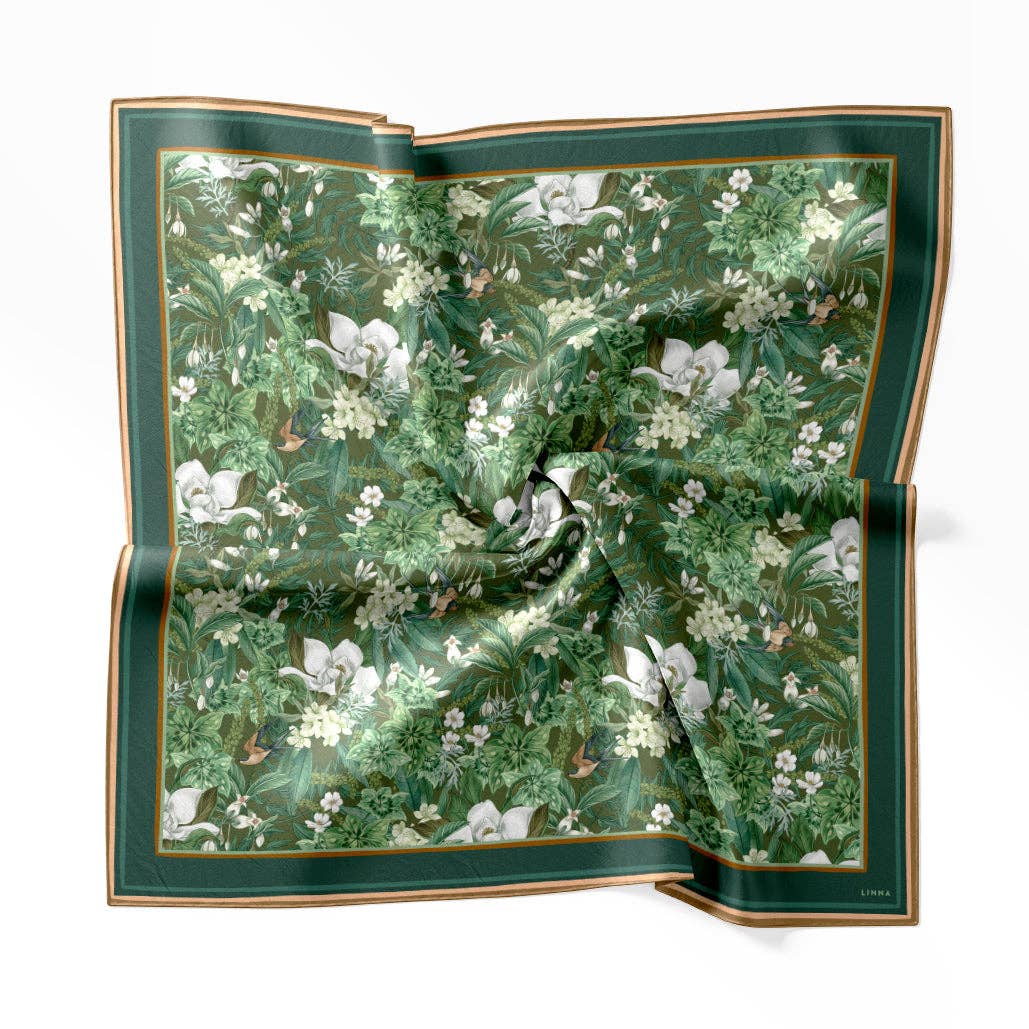 LINNA – wholesale Halsduk - Dam – Sidenbomullsscarf | Medium | Magnolia Pool1